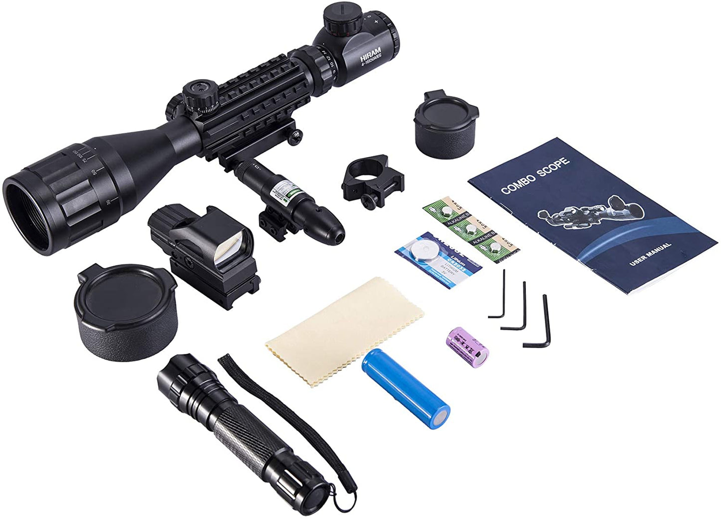 Mighty-4: 4-16x50AO 4 Piece Dual Illuminated with 4 Holographic Reticle