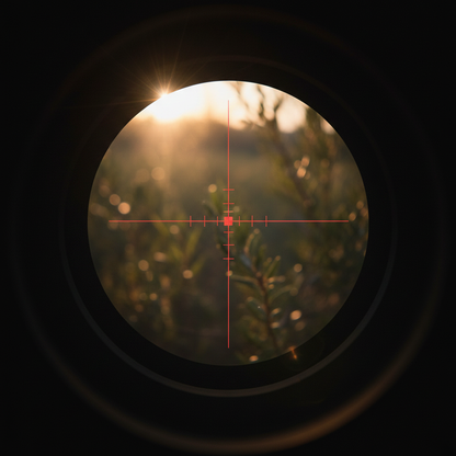 Through-eyepiece reticle view